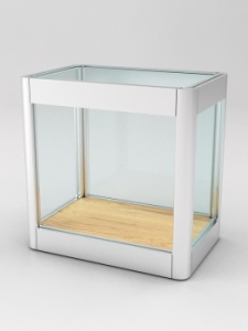 Витрина из профиля настенная "ВАЙБ ИКС" №9 (без дверок), Дуб Золотистый