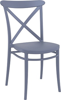 Стул пластиковый Cross темно-серый