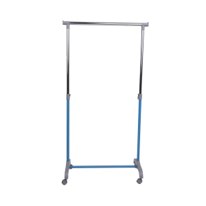 Вешалка для одежды Mix на колесах, голубой, металл