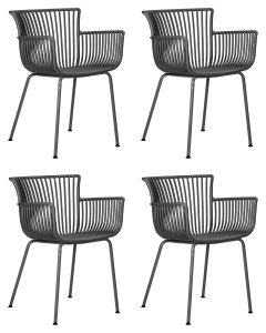 Набор 4 шт Стул обеденный DOBRIN ROSS, темно-серый (GR-04) без подушки цена 19 150 ₽ Набор 4 шт Стул обеденный DOBRIN ROSS, темно-серый (GR-04) без подушки