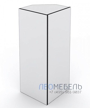 ПР-5 Прилавок угловой внутренний цвет Белый с черной кромкой