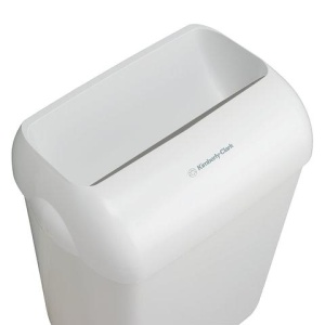 Контейнер для мусора, 43 л, KIMBERLY-CLARK Aquarius, белый, 56,9х42,2х29 см, без крышки, 6993
