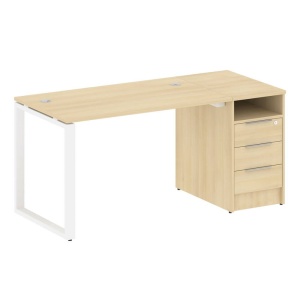 Рабочая станция Metal System Style на металлокаркасе с опорной тумбой БО.РС-СТП-1.2