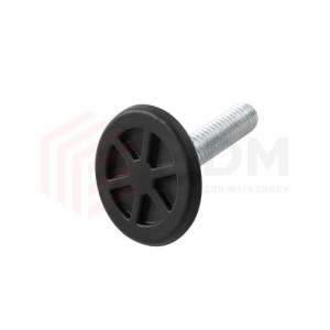 Ножка на подвижном шарнире, M10x30, D-40, черная