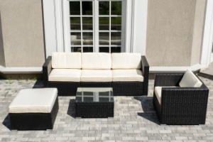 "Даллас" лаунж-зона из искусственного ротанга на 5 персон, цвет черныйцвет Черный