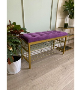 Банкетка Сканди-96-2 (фиолетовый/золото)