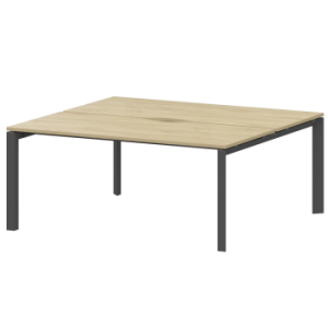 Бенч двойной на 2 рабочих места на металлокаркасе Аргентум-МП НТМП.П.Б2-160 Баттл Рок/Антрацит