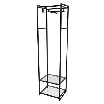 Стеллаж для одежды AС2260-08-Ч со стеклом 220х60х45
