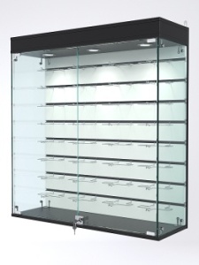 Витрина "АТРИУМ" настенная БЕЗ ПОЛОК №4А-4Г, Черный