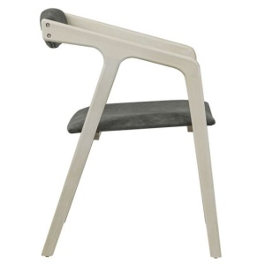 Стул Fendi, велюр Shangreen grey, органика белая