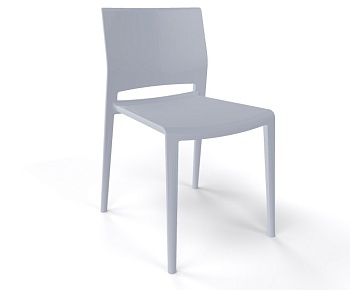 Стул пластиковый Bakhita жемчужно-серый