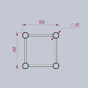 T-3A \ Связка 4-х труб(L=2200 мм)