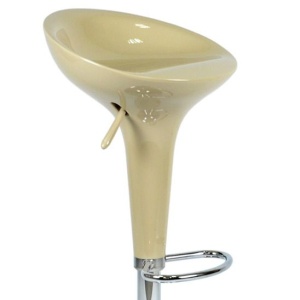 Барный стул Бомба, бежевый глянец