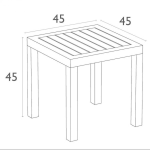 Столик пластиковый для лежака Ocean Side Table черный