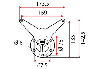 Ножка мебельная, 820-840х60мм, серый металлик, арт. 119164