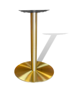 Подстолье золотое (нитрид титана), нержавейка, круглое основание 50 см для ресторана, модель 4207