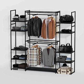 Стеллаж для одежды КЧ-2214 в стиле ЛОФТ