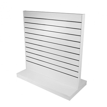 GI-1200 Гондола I-образная напольная белая, 1241*604*1325 мм, (МДФ/ ДСП), шаг паза100 мм цвет Бук невский