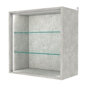 Витрина настенная №1-1ГГ-П, Метрополитан Грей