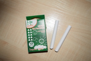 Мелки быспылевые треугольные белые Kanzy (10 штук)