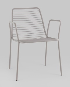 Стул с подлокотниками Дели металл серый