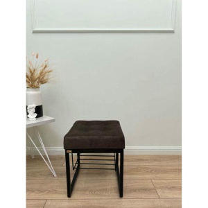 Банкетка Марсей 40-44 с полкой (темно-коричневый/черный)