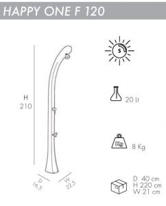 Душ солнечный Happy One F 120 зеленый