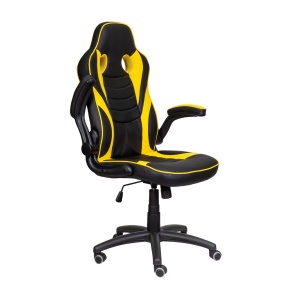 Кресло поворотное Jordan, желтый, экокожа