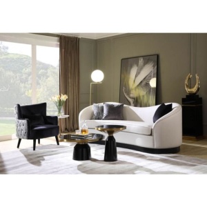 Стол журнальный Мунлайт Мини, черный, латунь