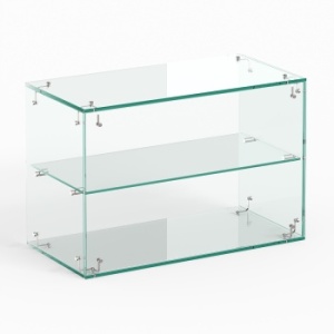 Витрина "СЛАДОСТЬ" №14А-О для выпечки настольная с прямыми полками без дверок, Стекло