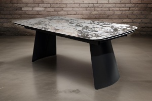 Стол ОДИН (ODIN) 200 цвет TL-312, испанская керамика / темно-серый, ®DISAUR