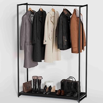 Стеллаж в стиле Лофт A17120-02-ЧЧ (170х120х45)