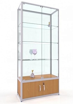 ВА-251 Витрина из алюминиевого профиля с накопителем цвет Синий