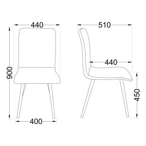 Стул Mako, бежевый, ткань, цвет каркаса орех