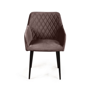 Стул с подлокотниками Роберт, бархат антрацит 14