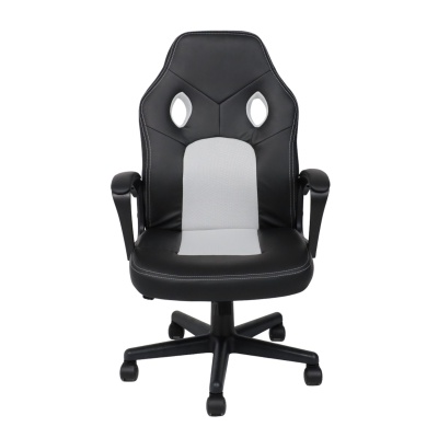 Кресло поворотное Flaviy, черный/серый/белый, ткань