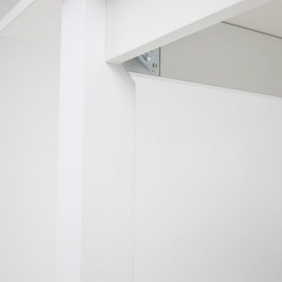 Стол раздвижной Васанти-с, 120(160)*80, белый глянец, лдсп + стекло