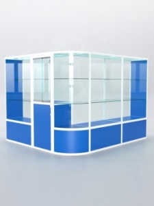 Павильон торговый из профиля угловой №2б, Делфт голубой U525 ST9 + Белый