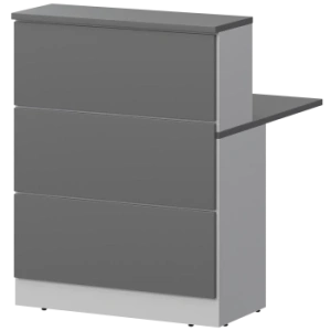 Модуль приставной высокий Ресепшен Смарт СМР-24.8 Белый/Графит