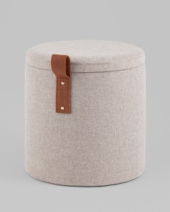 Пуф с ящиком Эркки рогожка XS серый