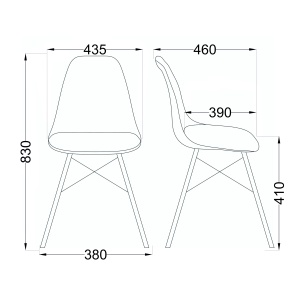 Стул Kord, серый, экокожа