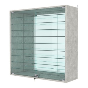 Витрина настенная №4-6АГ с зеркалом, Метрополитан Грей