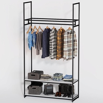 Стеллаж для одежды в стиле Лофт A22120-07-ЧБ