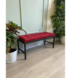 Банкетка Сканди-96-1 (красный/черный)