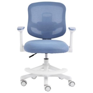 Кресло детское с подставкой для ног BRABIX KIDS "MG-215", сетка/ткань TW, голубое, 533312