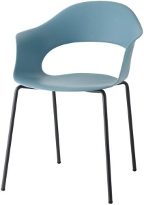 Кресло пластиковое Lady B голубой, антрацит