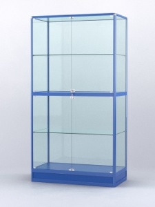 Витрина "АЛПРО" №4-500-2 (задняя стенка - стекло), Синий