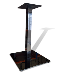 Подстолье необычное, полированная черная нержавеющая сталь, для кафе и ресторанов, артикул 4505