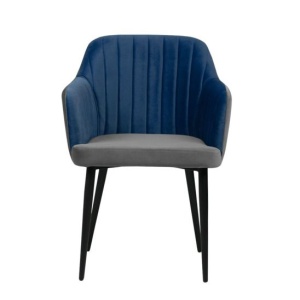 Тюльпан лайт, велюр серый, ножки металл