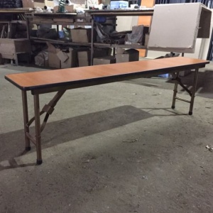 Скамья "Лидер 8", 1200 x 300, орех, каркас черный